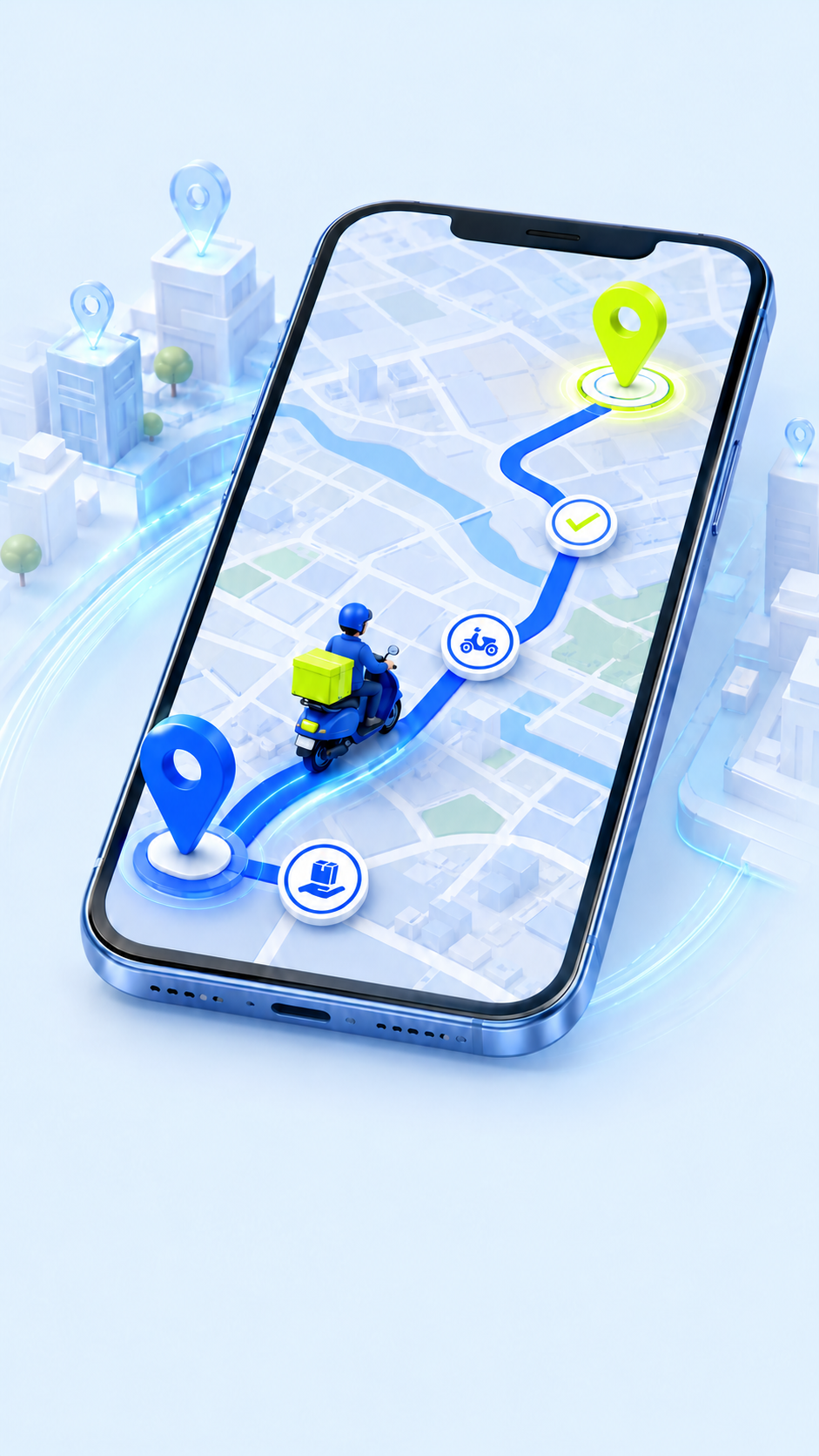 Illustrative preview — BringYa tracking screen showing delivery progress on a map in Edmonton